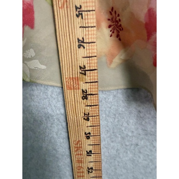 Lane Bryant Silk Skirt Top Set Womens 2X Beige Pink Floral Lace 2 Piece Outfit - Picture 5 of 16